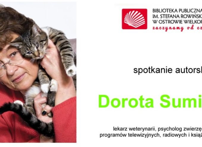 O psach i kotach w bibliotece – gość Dorota Sumińska