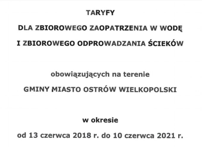 Drożej za wodę i ścieki w Ostrowie Wielkopolskim – od czerwca 2018